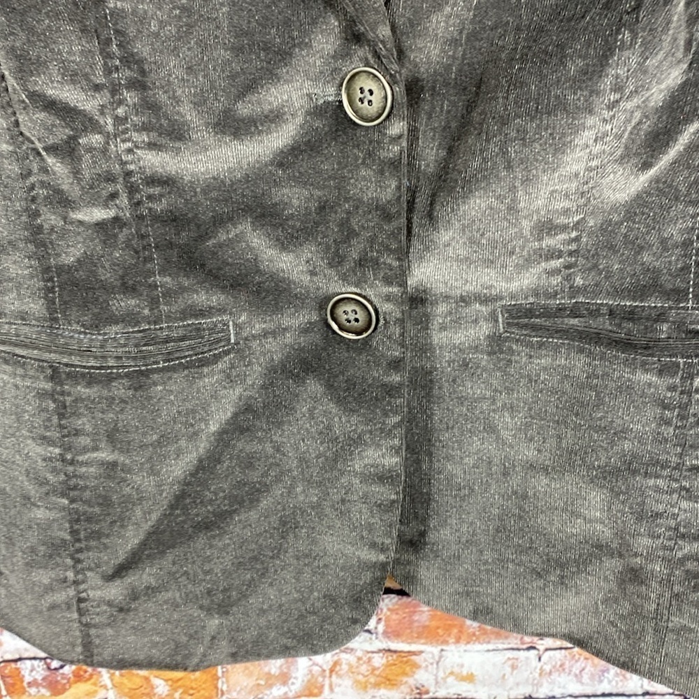 Northern Reflections Grey Corduroy Classic Button Up Blazer Jacket Size M - Picture 8 of 15